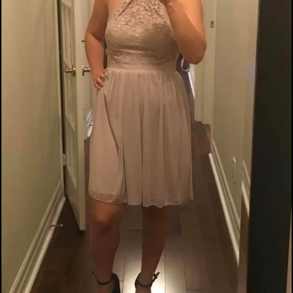 Bridesmaid Dress in Biscotti Davids Bridal - Picture 4 of 5